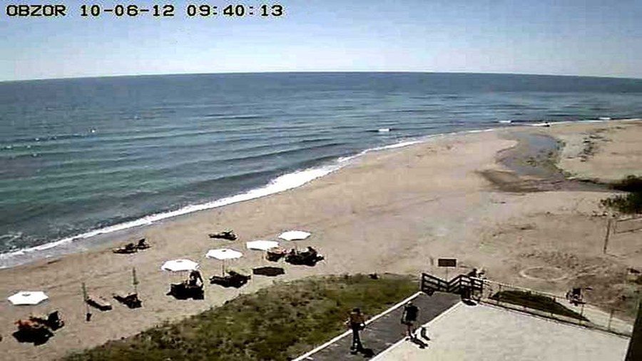 Обзор времето уеб камера плаж 'Yoo', морски бряг, плажна ивица Черно море, хотел 'Yoo', kamerite Free-WebCamBG