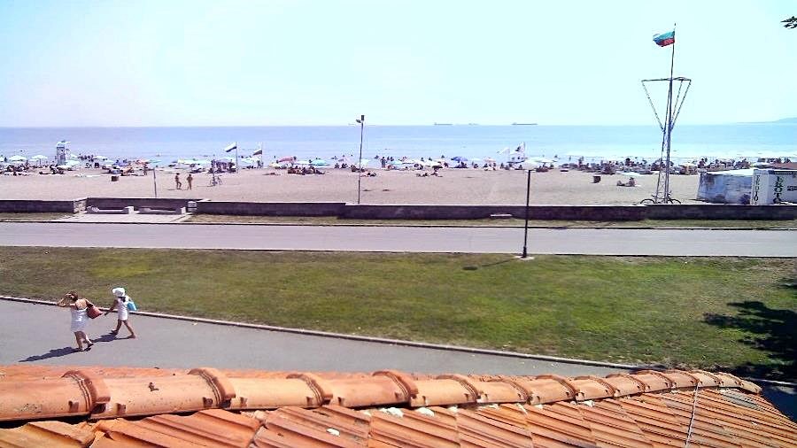 Бургас времето уеб камера 'Северен' плаж, морски бряг, плажна ивица Черно море от 'Уиндсърф Клуб', kamerite Free-WebCamBG