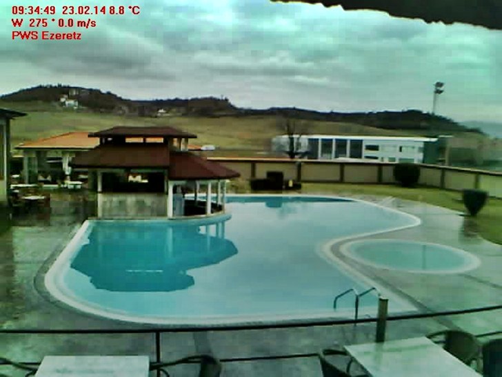 Благоевград времето уеб камера хотел 'Езерец' външен басейн и бар Free-WebCamBG