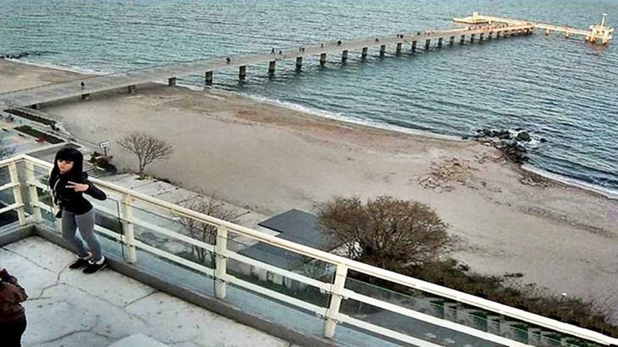 Бургас времето уеб камера плаж, морски бряг, плажна ивица, мост, Черно море от КЦ 'Морско Казино', kamerite Free-WebCamBG