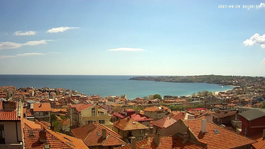 Созопол времето уеб камера плаж и залив Черно море, панорама 'Стария град', kamerite Free-WebCamBG