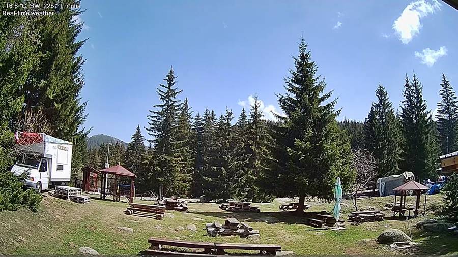 Витоша планина времето уеб камера хижа 'Офелиите', външна туристическа столова, kamerite Free-WebCamBG