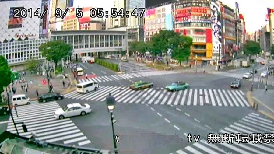 Токио времето уеб камера Център, квартал 'Шибуя', трафик улици кръстовище 'Хачико' (осмият), столица Япония Free-WebCamBG