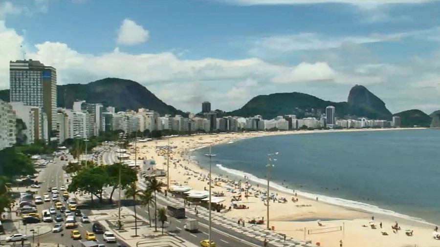 Рио де Жанейро времето уеб камера център, плаж 'Копакабана' ('Copacabana' Beach), Бразилия, kamerite Free-WebCamBG