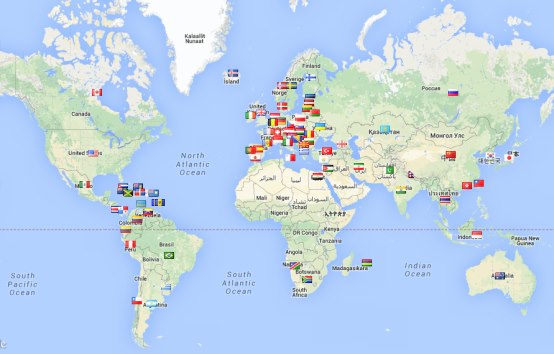 Карта с местоположение на уеб камери онлайн по света live за видеонаблюдение на времето в момента