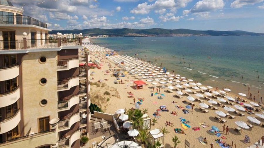 КК 'Слънчев бряг' времето уеб камера хотел 'Голдън Ина' - плаж 'Румба Бийч' на Черно море (Hotel 'Golden Ina' - 'Rumba Beach'), kamerite Free-WebCamBG